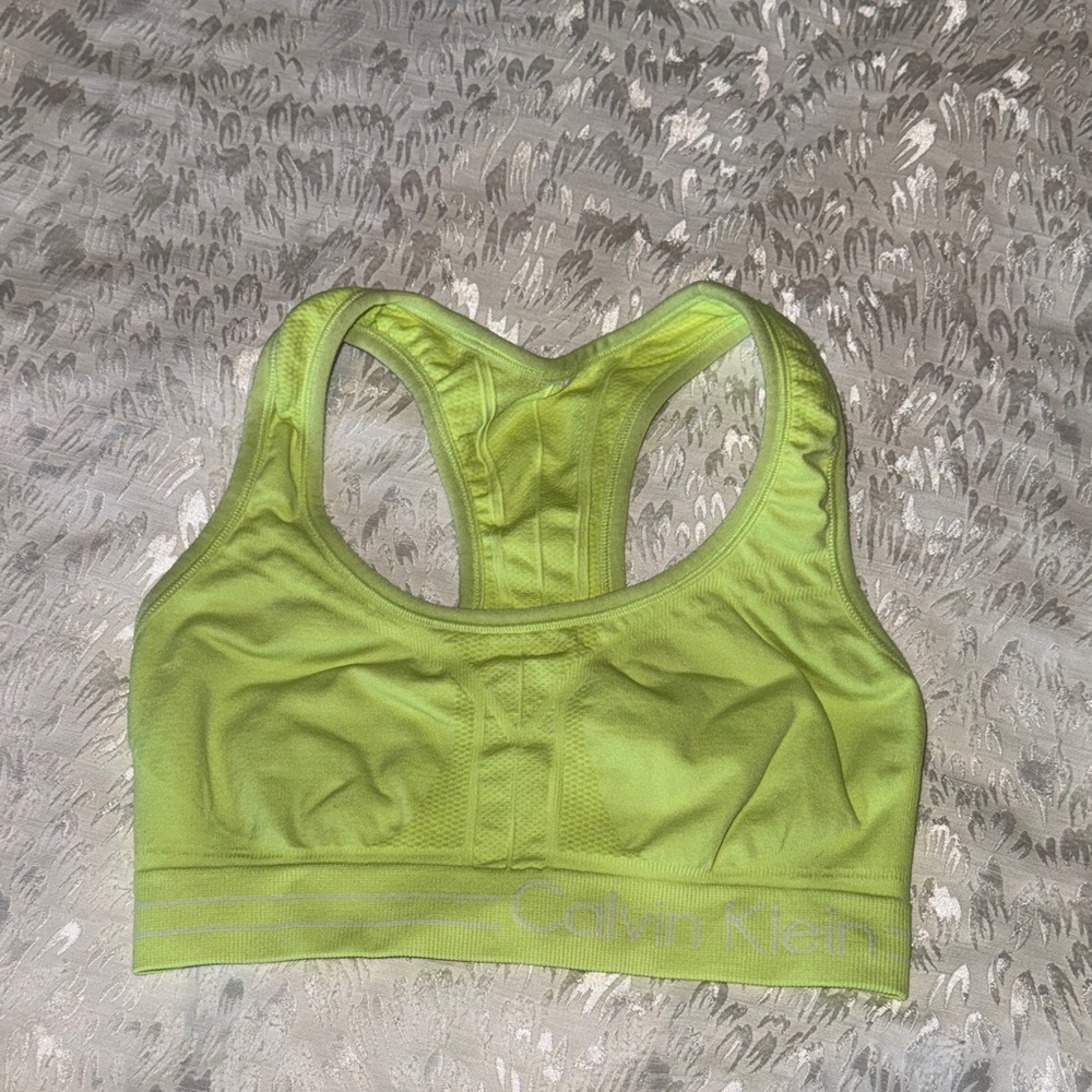 Calvin Klein Neon Yellow Sports Bra